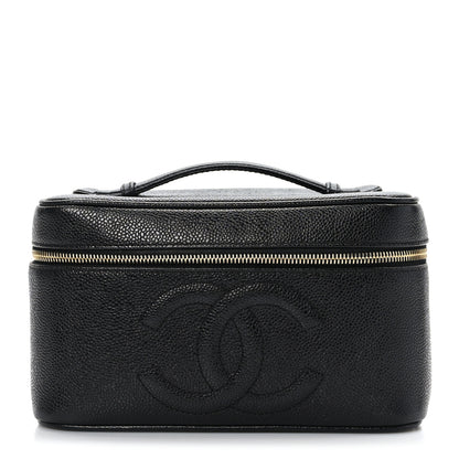 Chanel Caviar CC Vanity Cosmetic Case Black 1 of 11