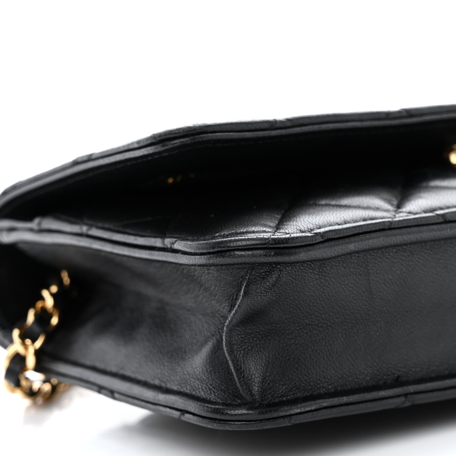 Chanel Lambskin Quilted Wallet On Chain WOC Black 10 of 12