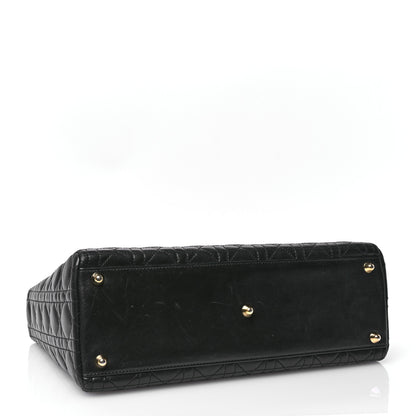 Christian Dior Lambskin Cannage Large Lady Dior Black 4 of 10