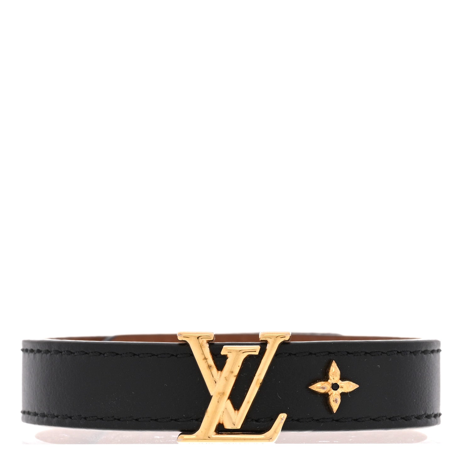 Louis Vuitton Calfskin Iconic Bracelet 17 Black 1 of 6