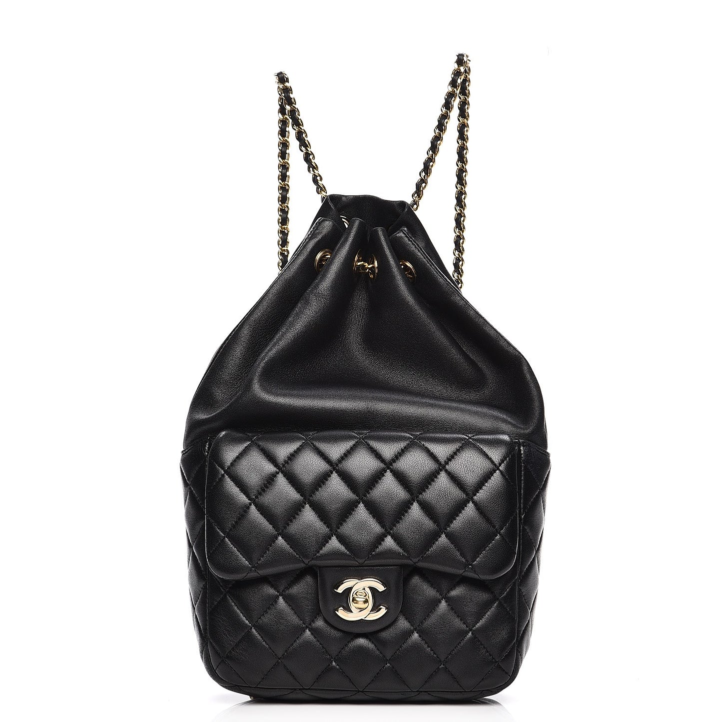 Lambskin Quilted Small in Seoul Backpack Black
