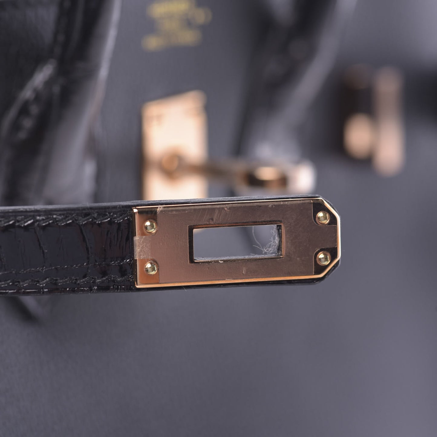 Taurillon Novillo Shiny Niloticus Crocodile Birkin Touch 25 Black