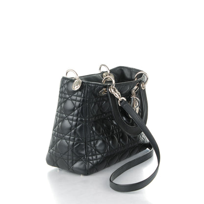 Christian Dior Lambskin Cannage Medium Lady Dior Black 8 of 8
