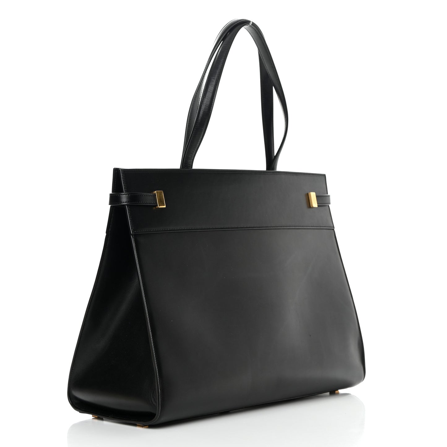 Calfskin Medium Manhattan Shopper Tote Black