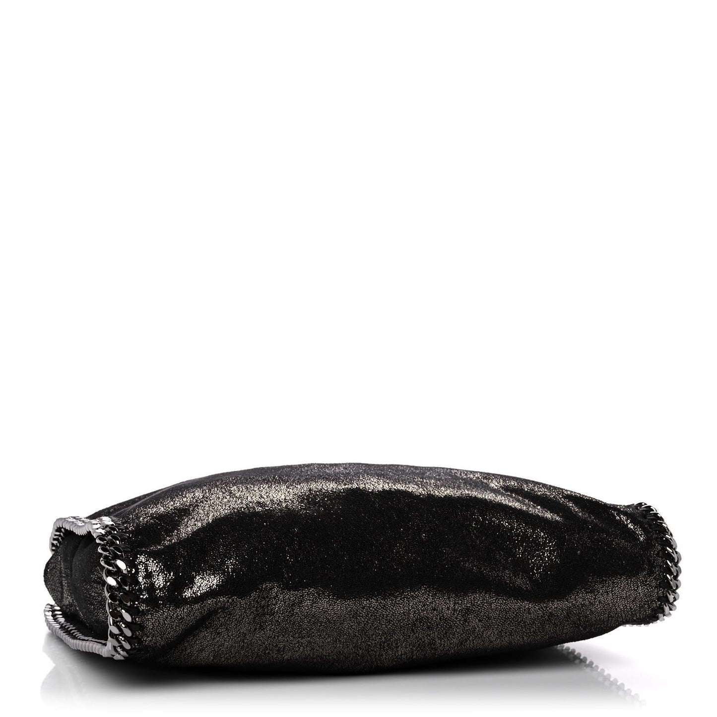 Metallic Shaggy Deer Small Falabella Tote Black