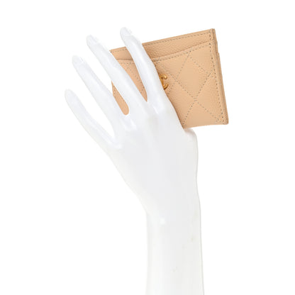 Chanel Caviar Quilted Card Holder Beige 2 of 8
