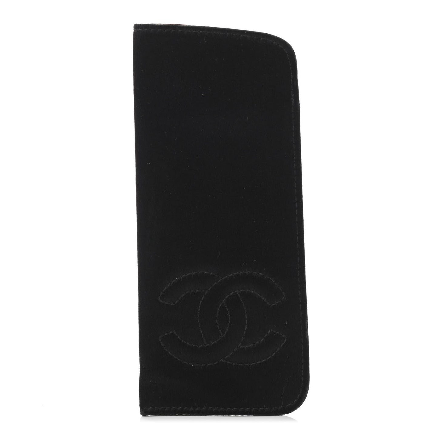 Satin CC Eyeglasses Case Black