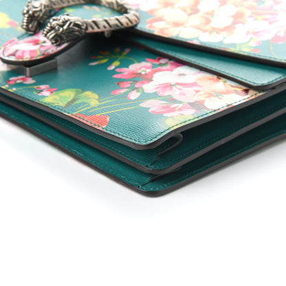 Gucci Calfskin Blooms Print Medium Dionysus Shoulder Bag Bright Emerald Multicolor 7 of 10