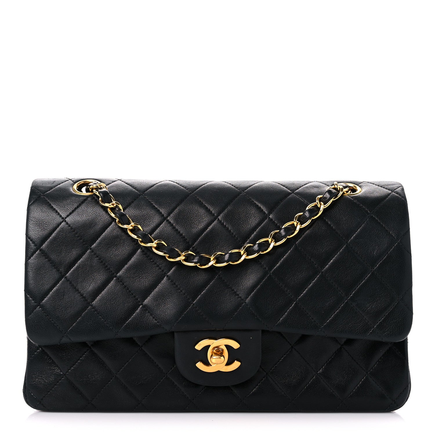 Chanel Lambskin Quilted Medium Double Flap Black 1 of 19