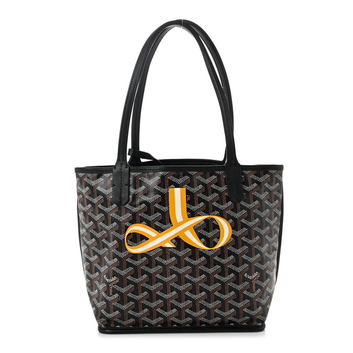 Goyardine Banniere Reversible Mini Anjou Black
