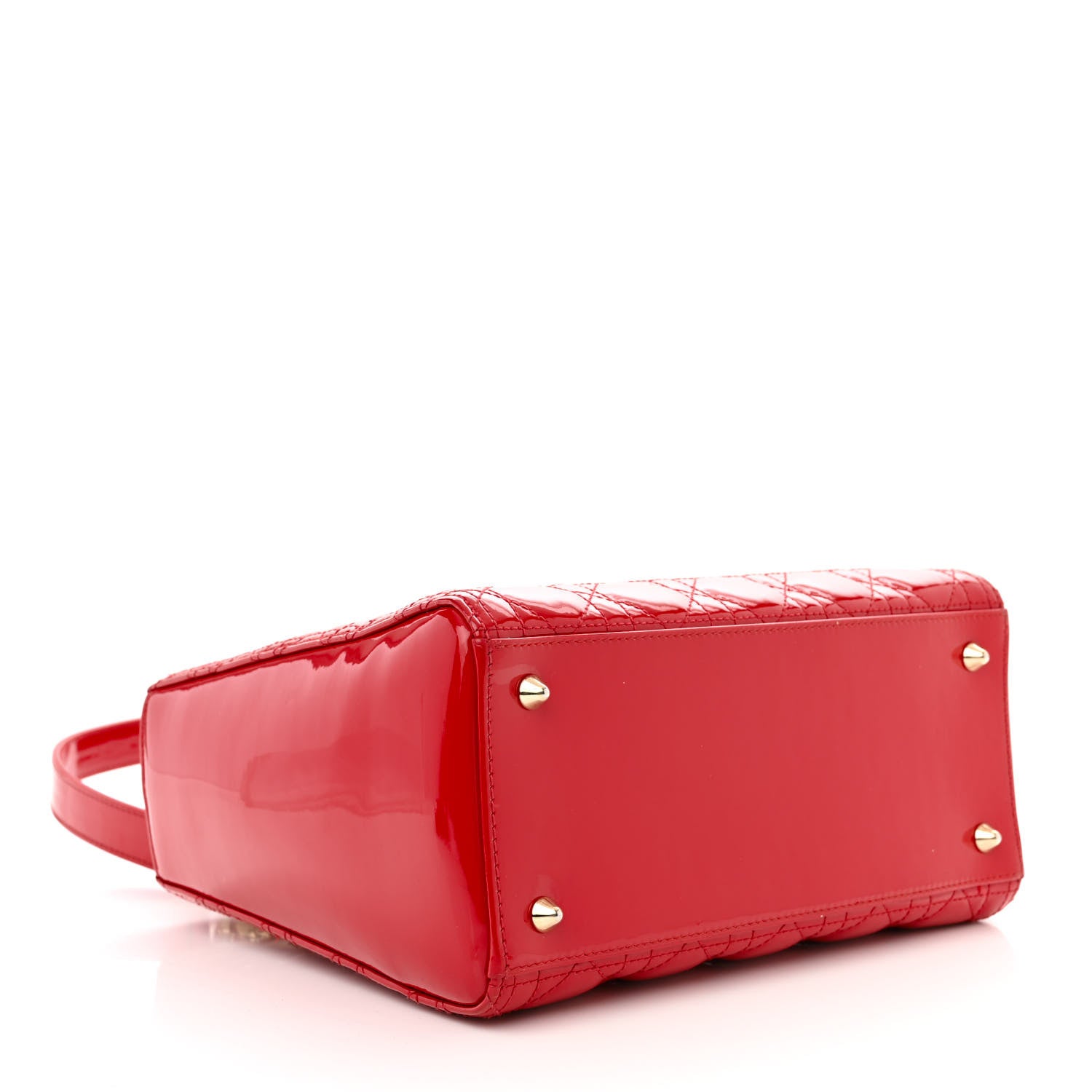 Christian Dior Patent Cannage Medium Lady Dior Red 4 of 11