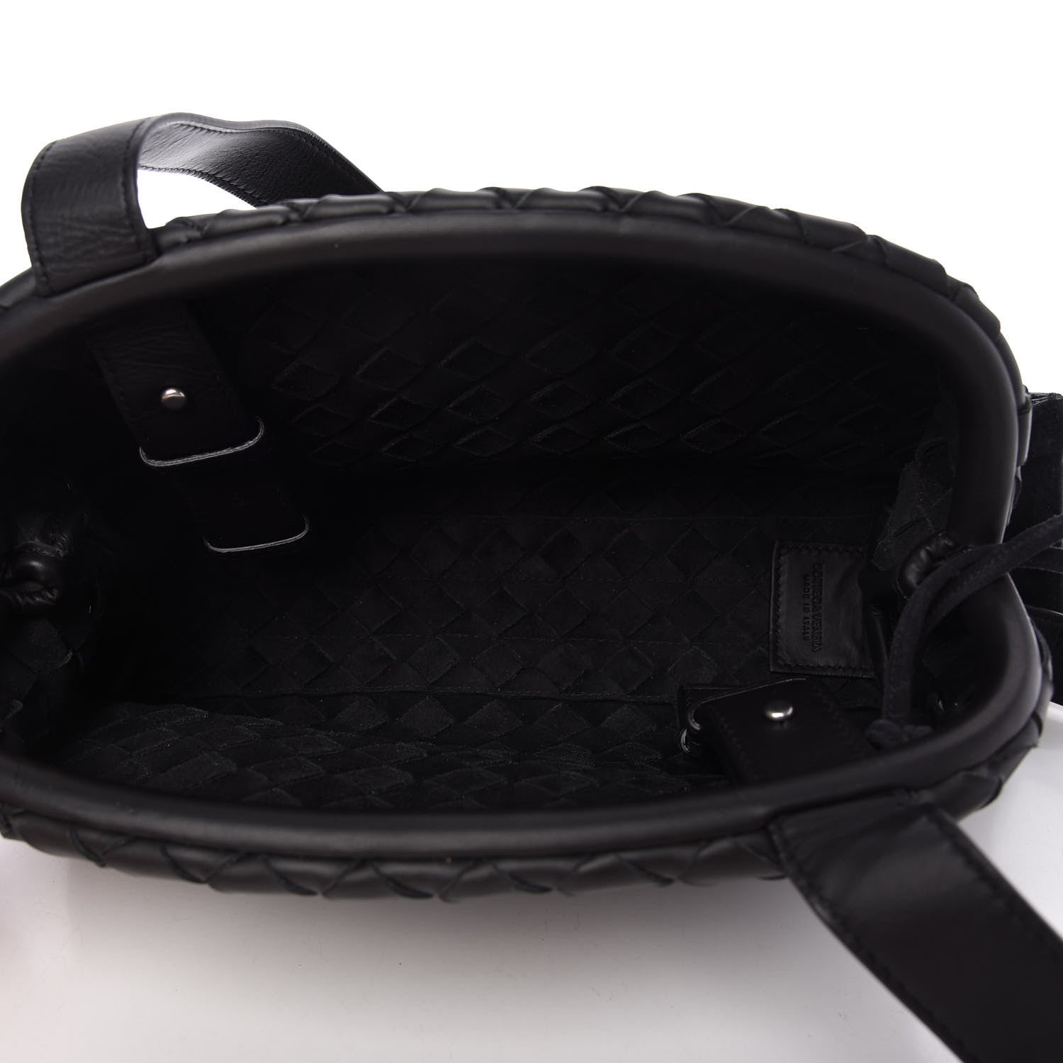 Bottega Veneta Calfskin Intrecciato Crossbody Black 6 of 12