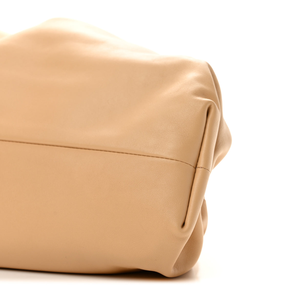 Smooth Butter Calf The Pouch Oversized Clutch Almond
