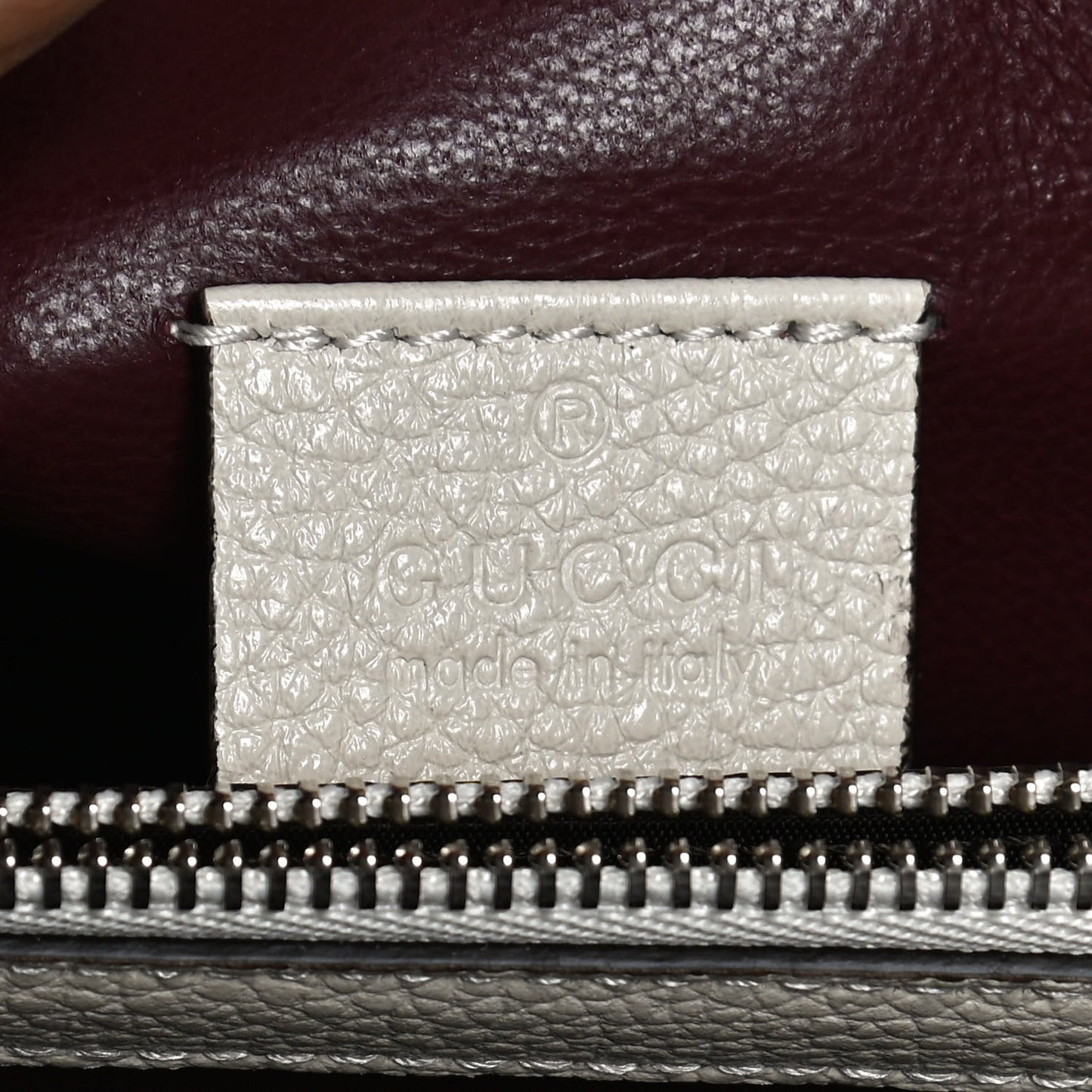Grainy Calfskin Small Zumi Top Handle Bag Mystic White
