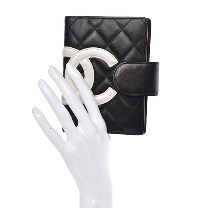 Chanel Calfskin Quilted Small Cambon Agenda Planner Black White 2 of 12