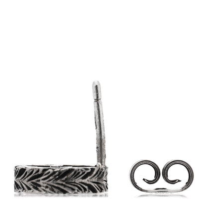 Gucci Sterling Silver Textured Interlocking G Single Stud Earring 3 of 6
