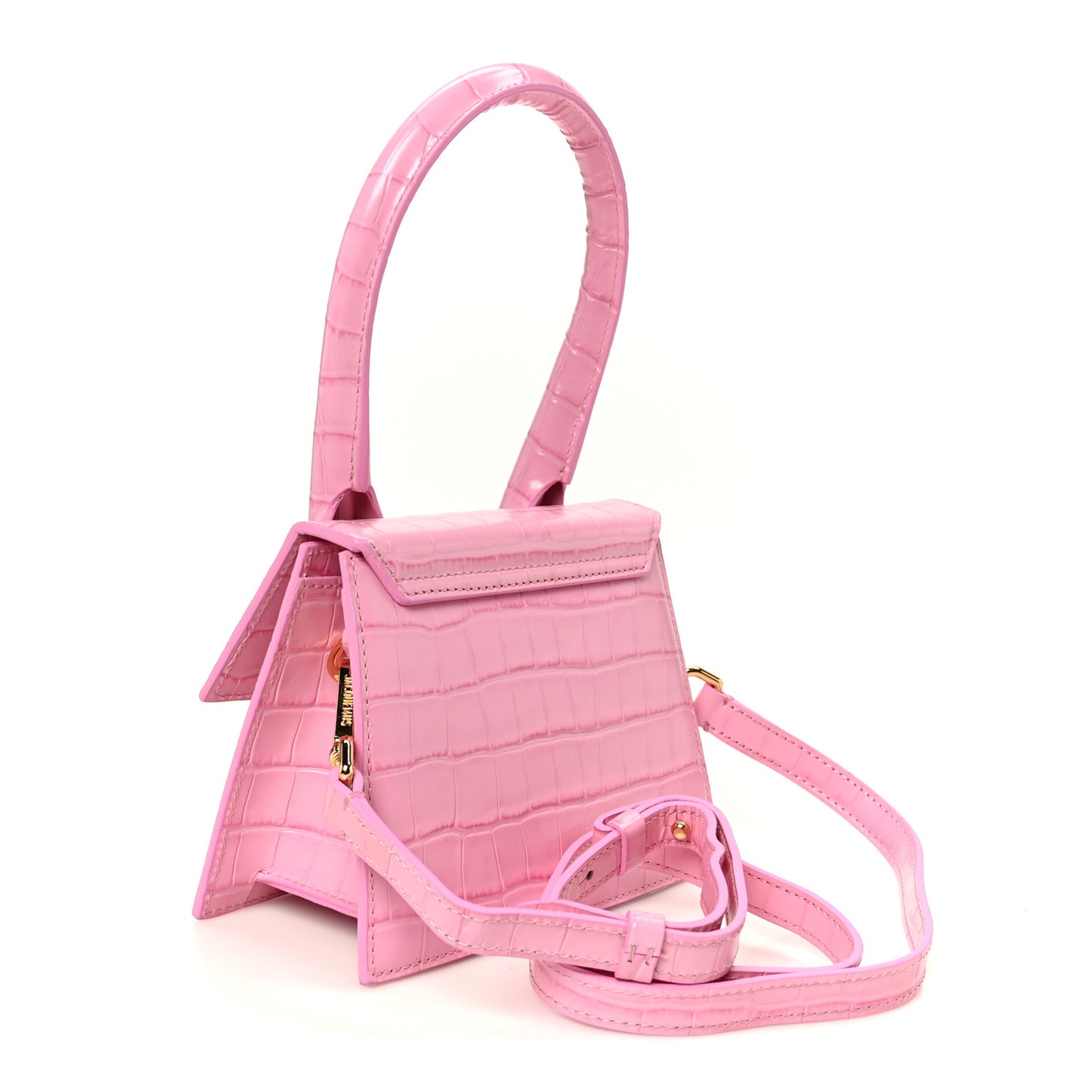 Calfskin Crocodile Embossed Le Chiquito Moyen Pink