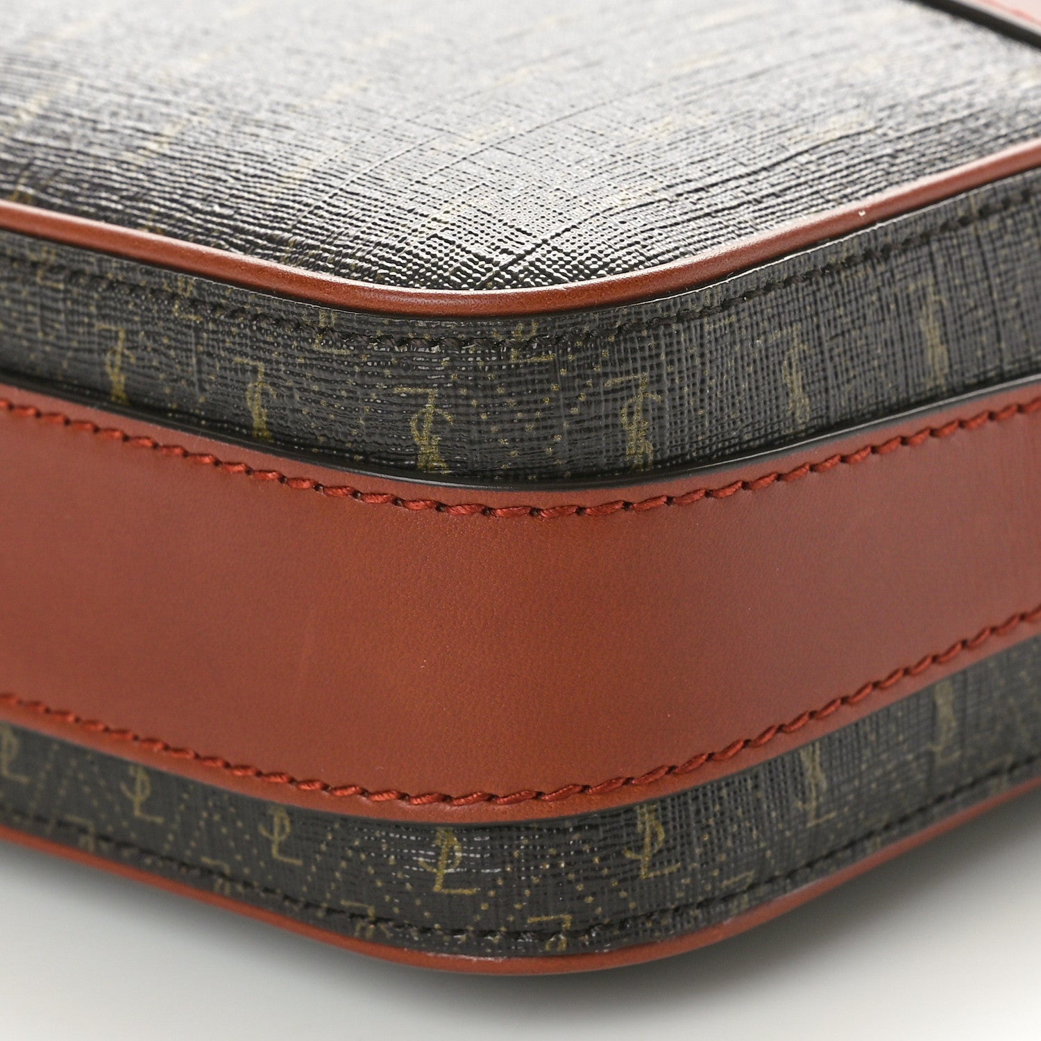 Saint Laurent Canvas Smooth Calfskin Le Monogramme Camera Bag Chestnut 10 of 10