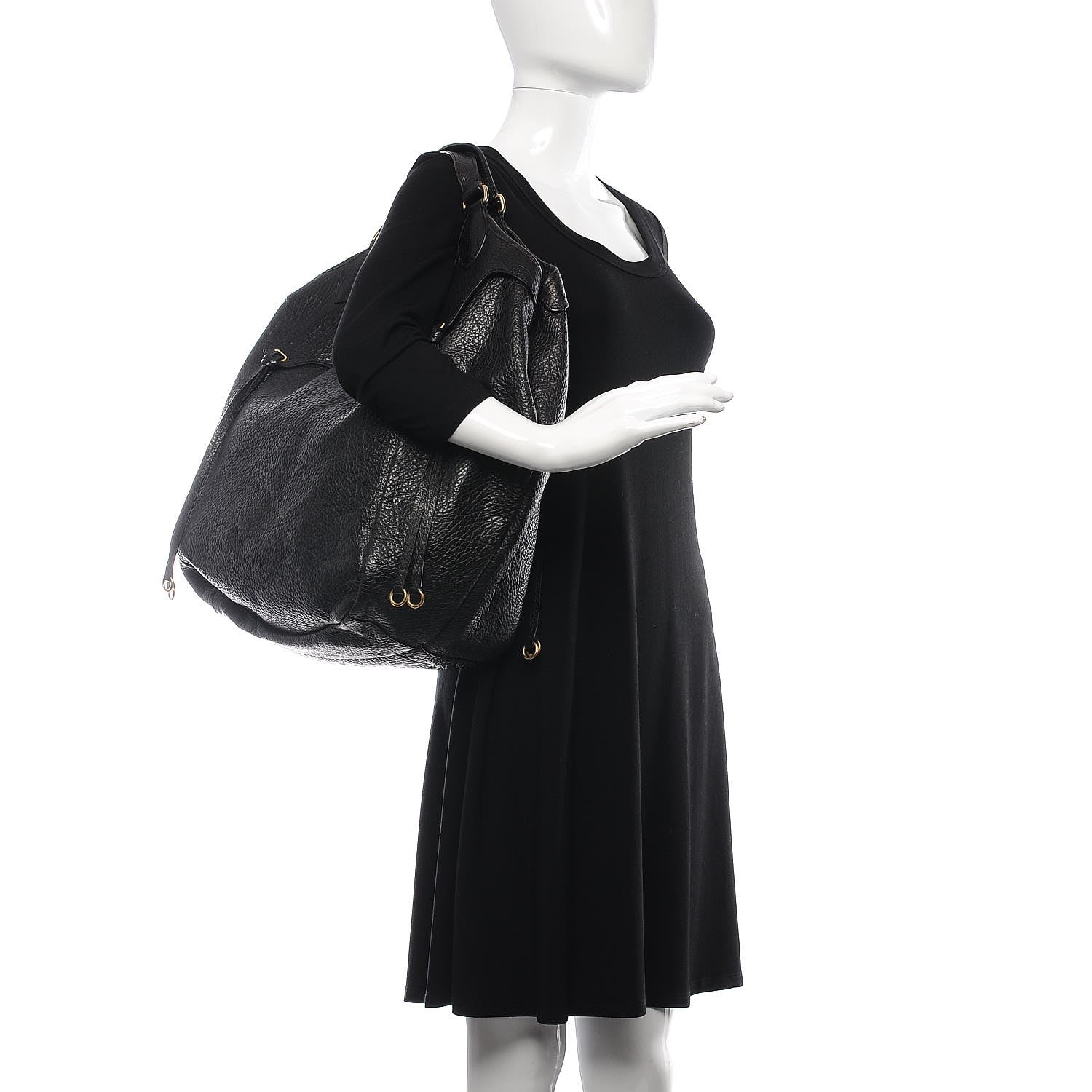 Givenchy Pebbled Calfskin Hobo Black 2 of 10