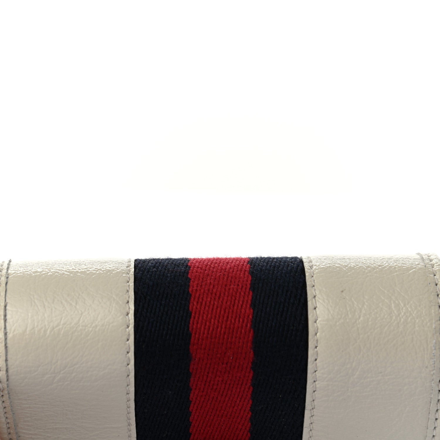 Gucci Calfskin Web Rajah Chain Card Case Wallet White 8 of 8