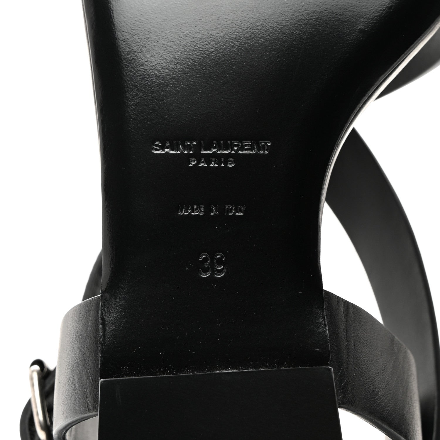 Saint Laurent SAINT LAURENT Calfskin Gladiator Sandals 39 Black 8 of 9