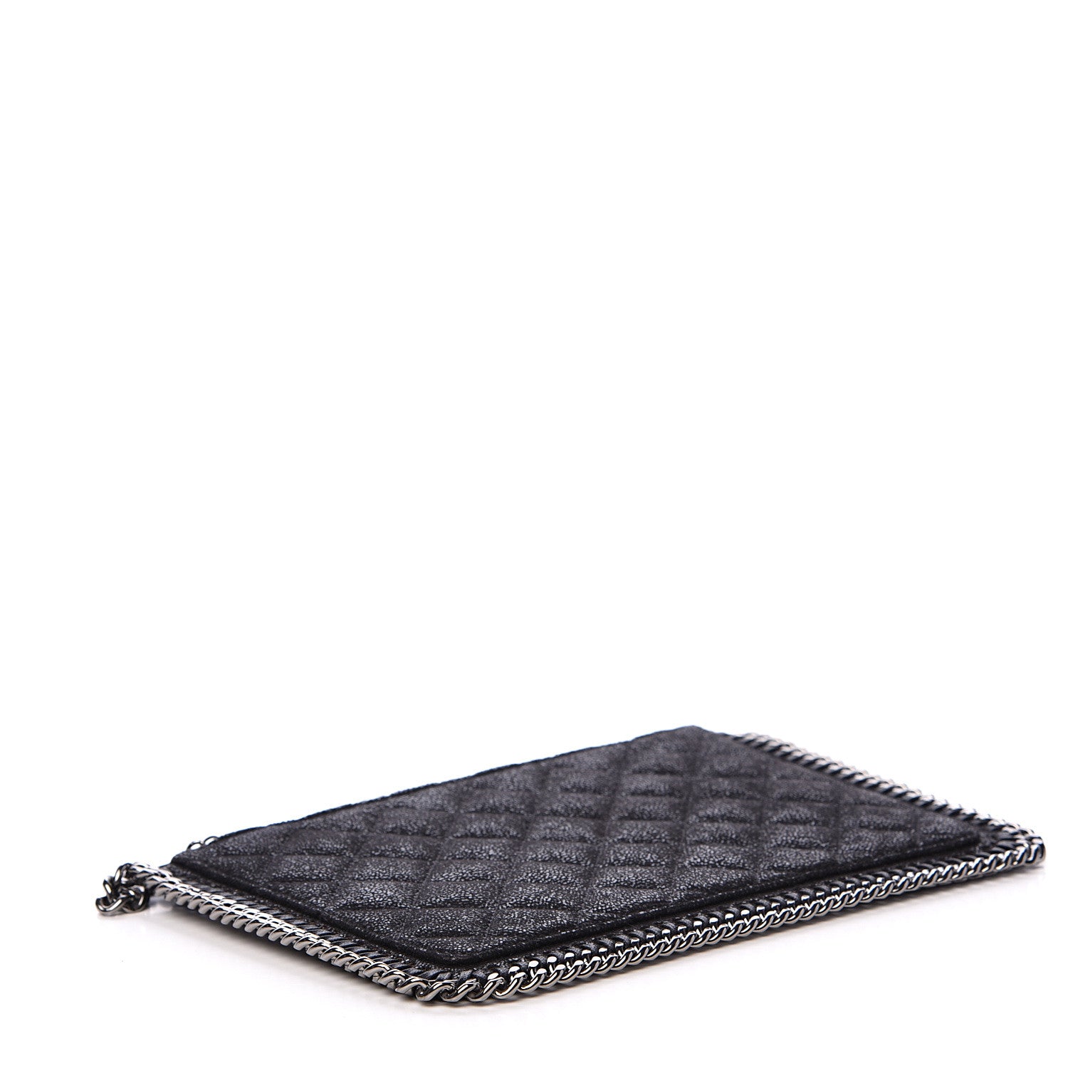 Stella McCartney Shaggy Deer Quilted Falabella Wristlet Black 3 of 10