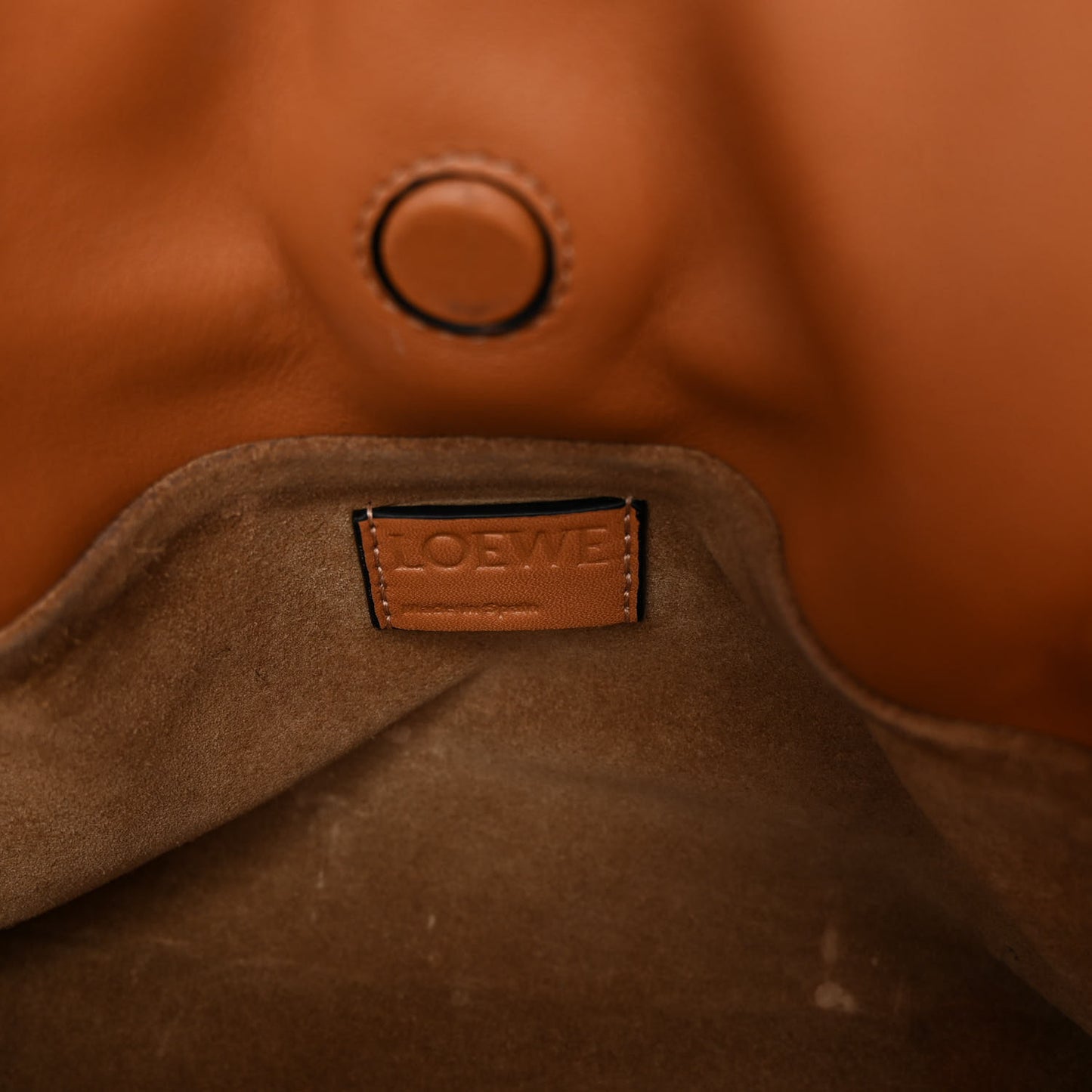 Calfskin Mini Flamenco Knot Clutch Warm Desert