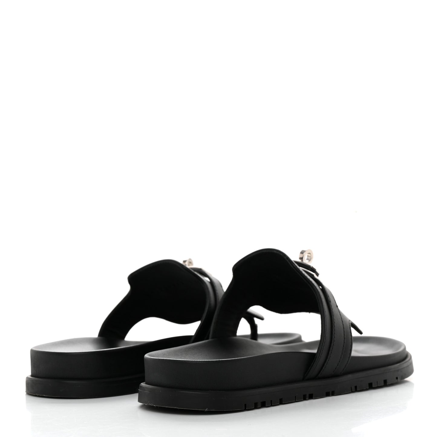 Calfskin Womens Empire Sandals 37 Black
