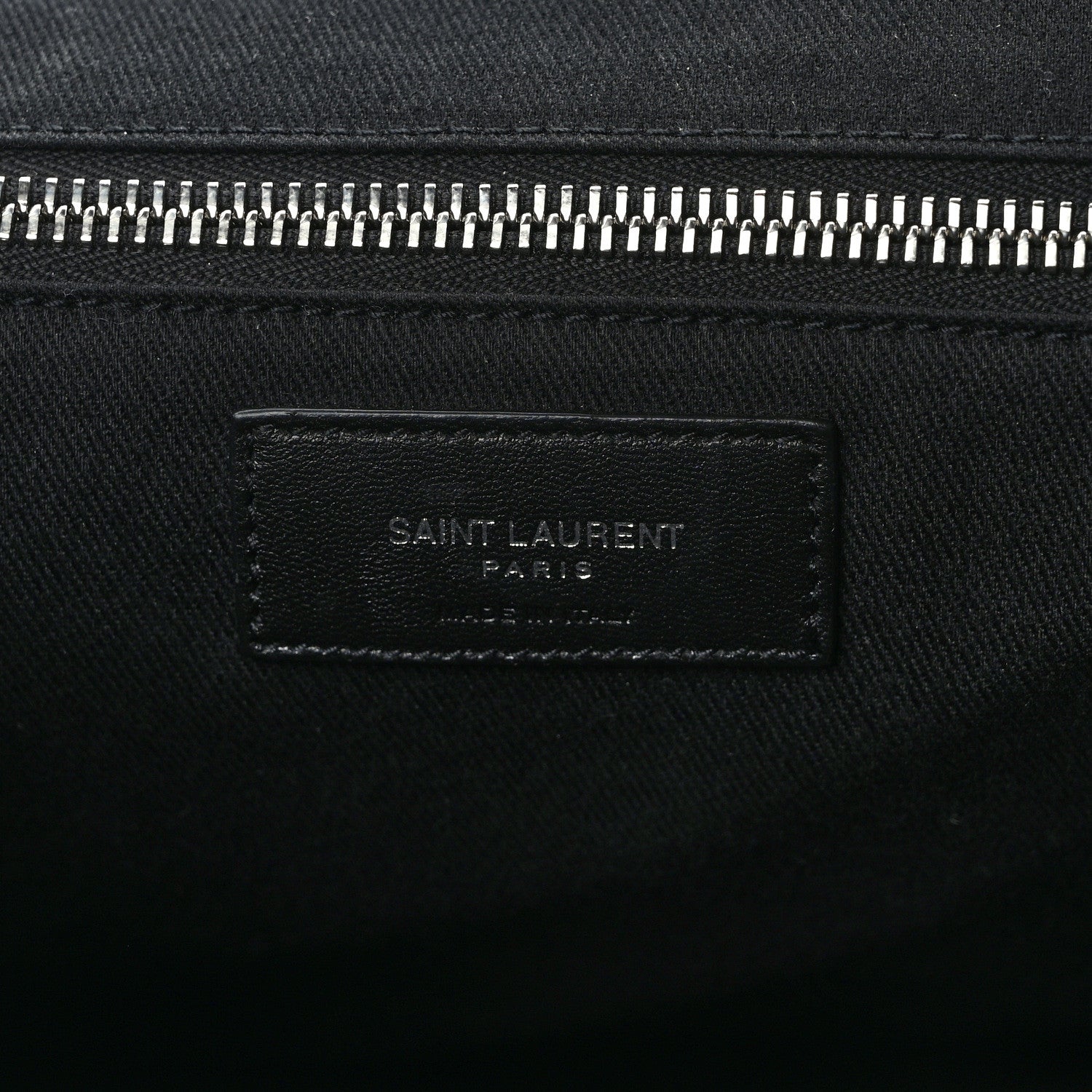 Saint Laurent Calfskin Crocodile Embossed Sac De Jour Backpack Black 6 of 13
