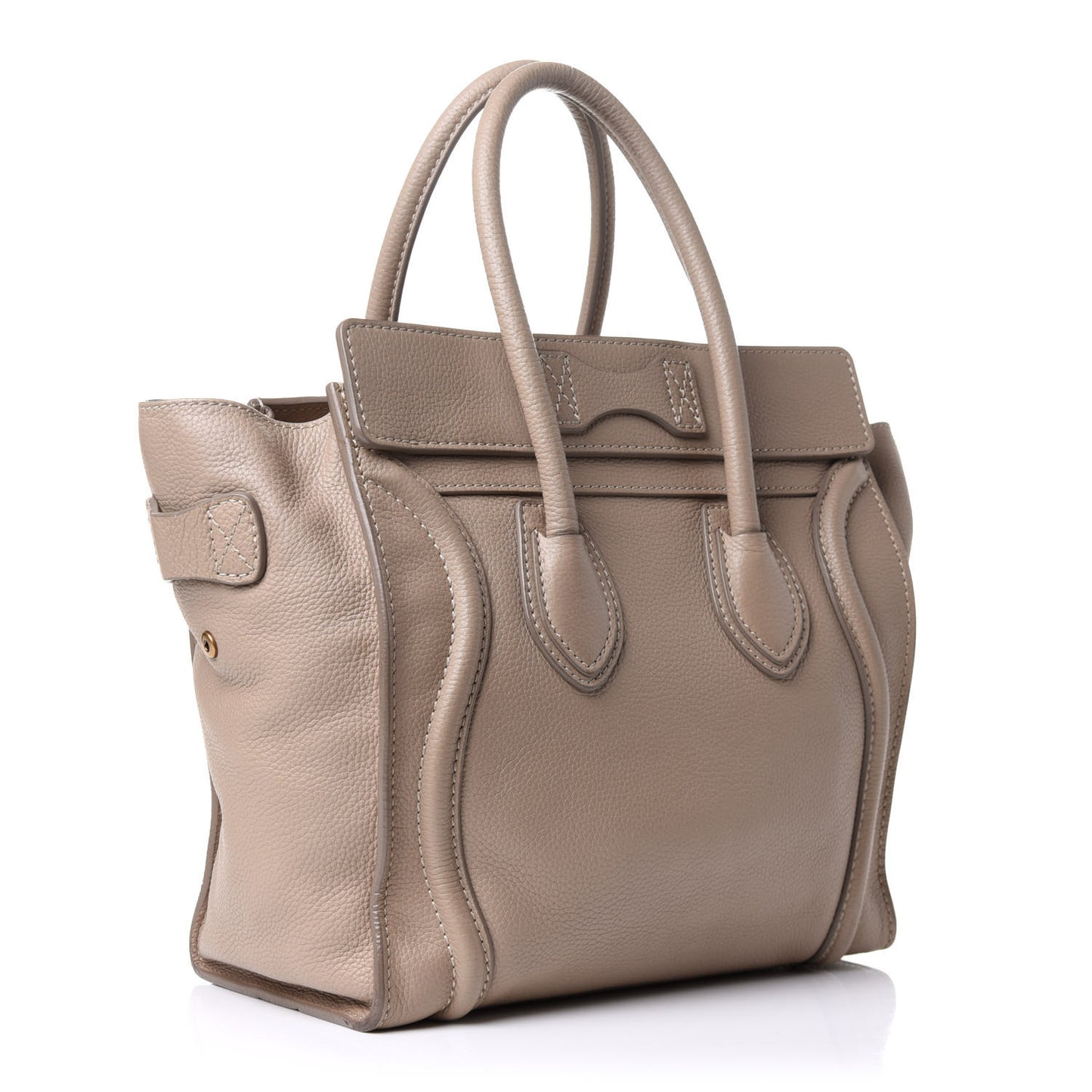 Drummed Calfskin Micro Luggage Souris