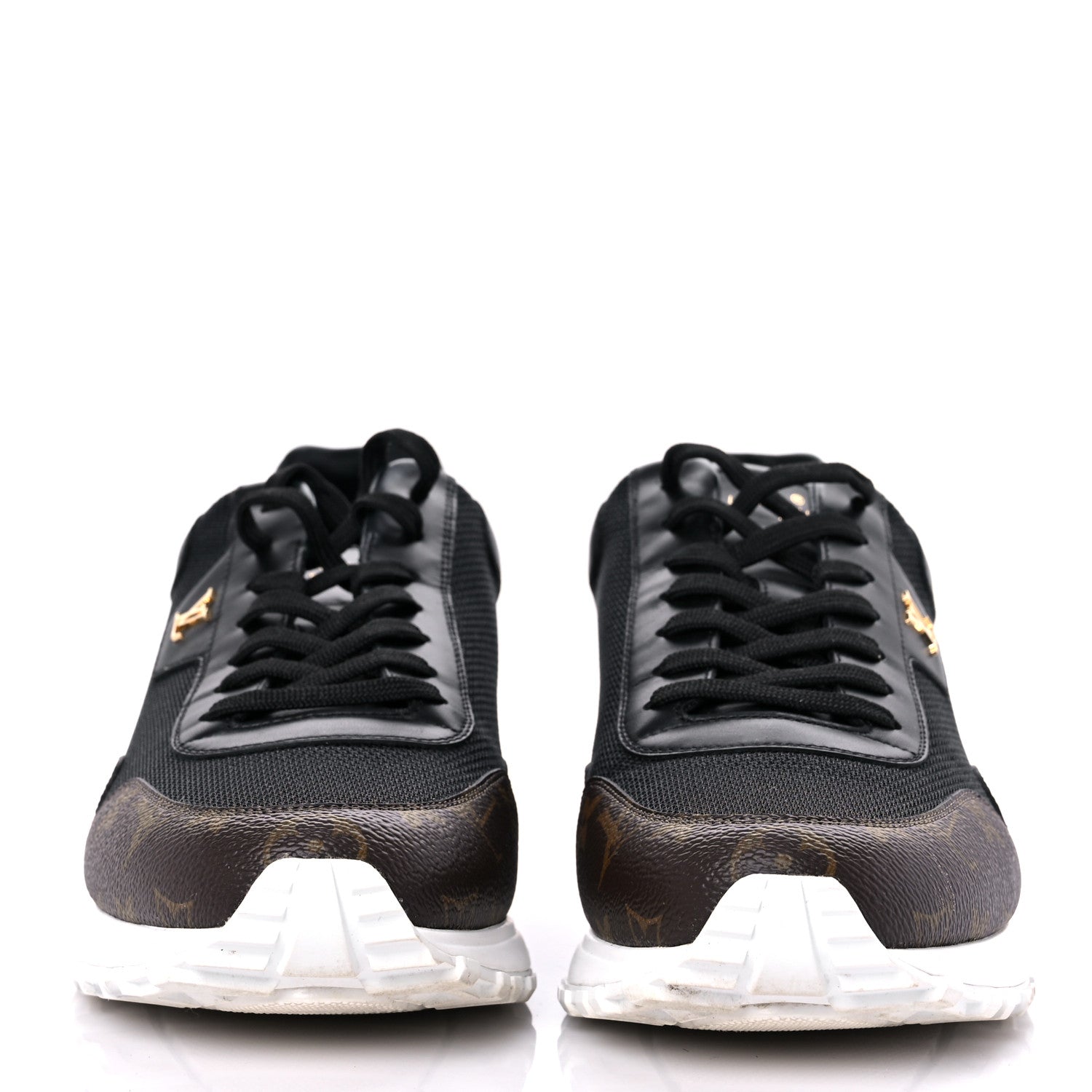 Louis Vuitton Monogram Mens Run Away Sneakers 9 Black 2 of 13