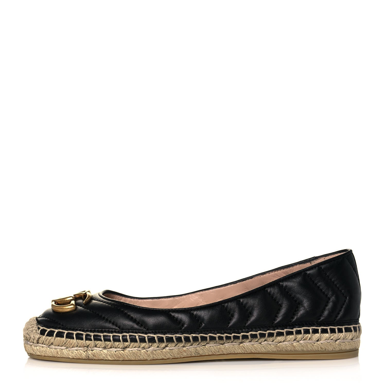 Gucci Nappa Matelasse GG Marmont Espadrilles 37 Black 1 of 11
