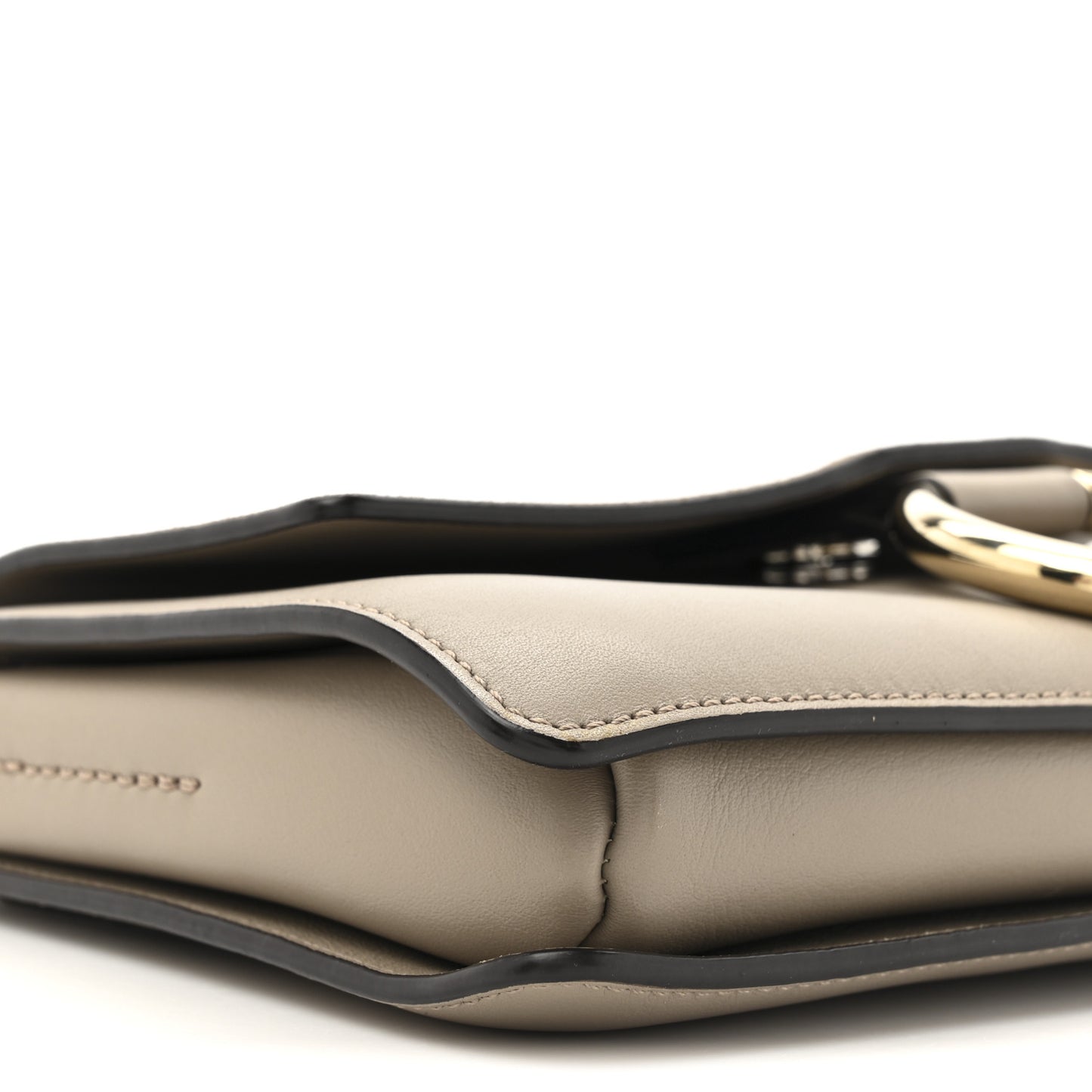 Suede Calfskin Small Faye Shoulder Bag Motty Grey