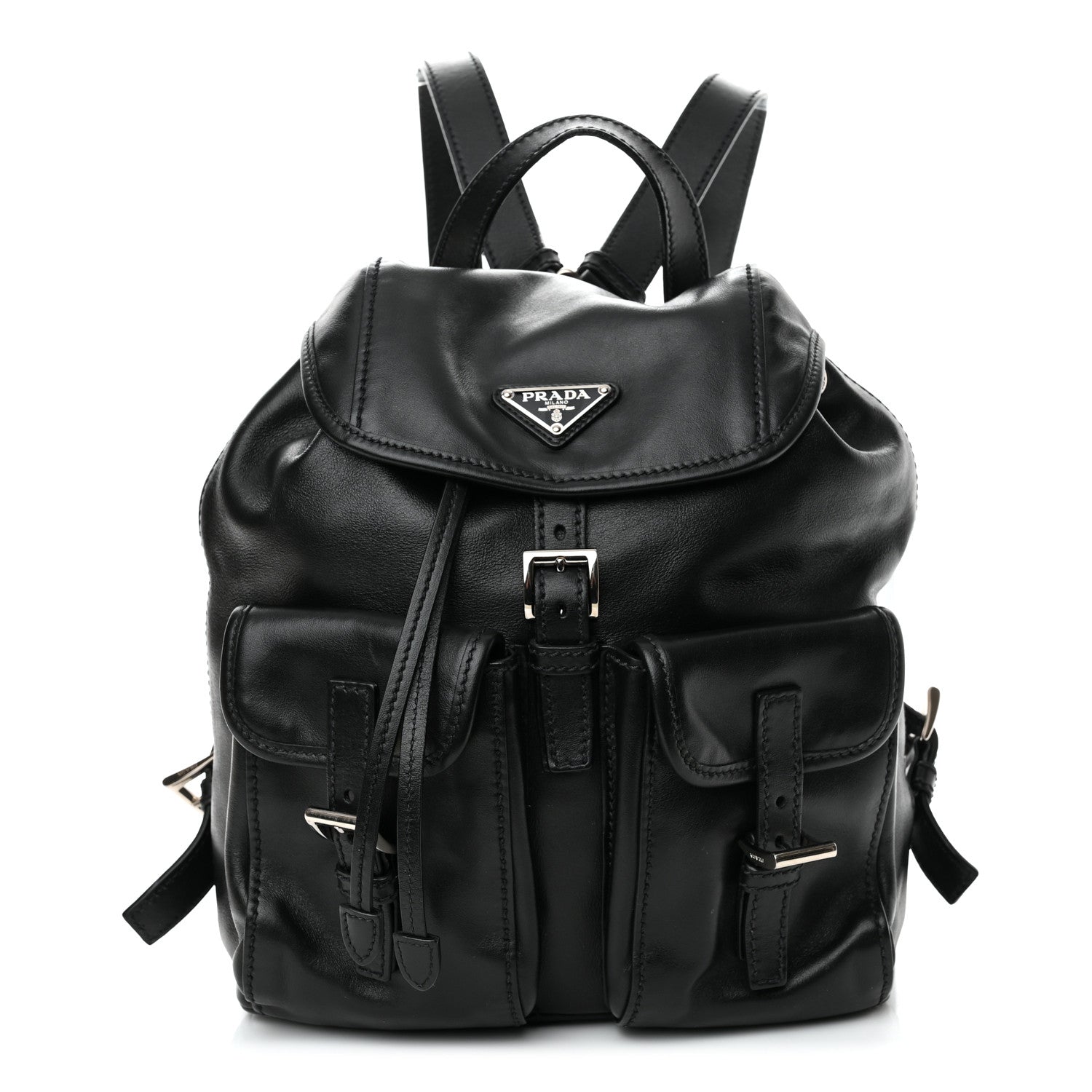 Prada Calfskin Backpack Black 1 of 18