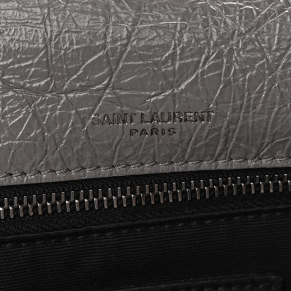 Saint Laurent Crinkled Calfskin Matelasse Monogram Medium Niki Chain Satchel Fog 7 of 13