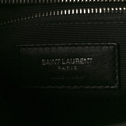 Saint Laurent Grain De Poudre Textured Mixed Matelasse Large Triquilt Monogram Satchel Earth 6 of 8