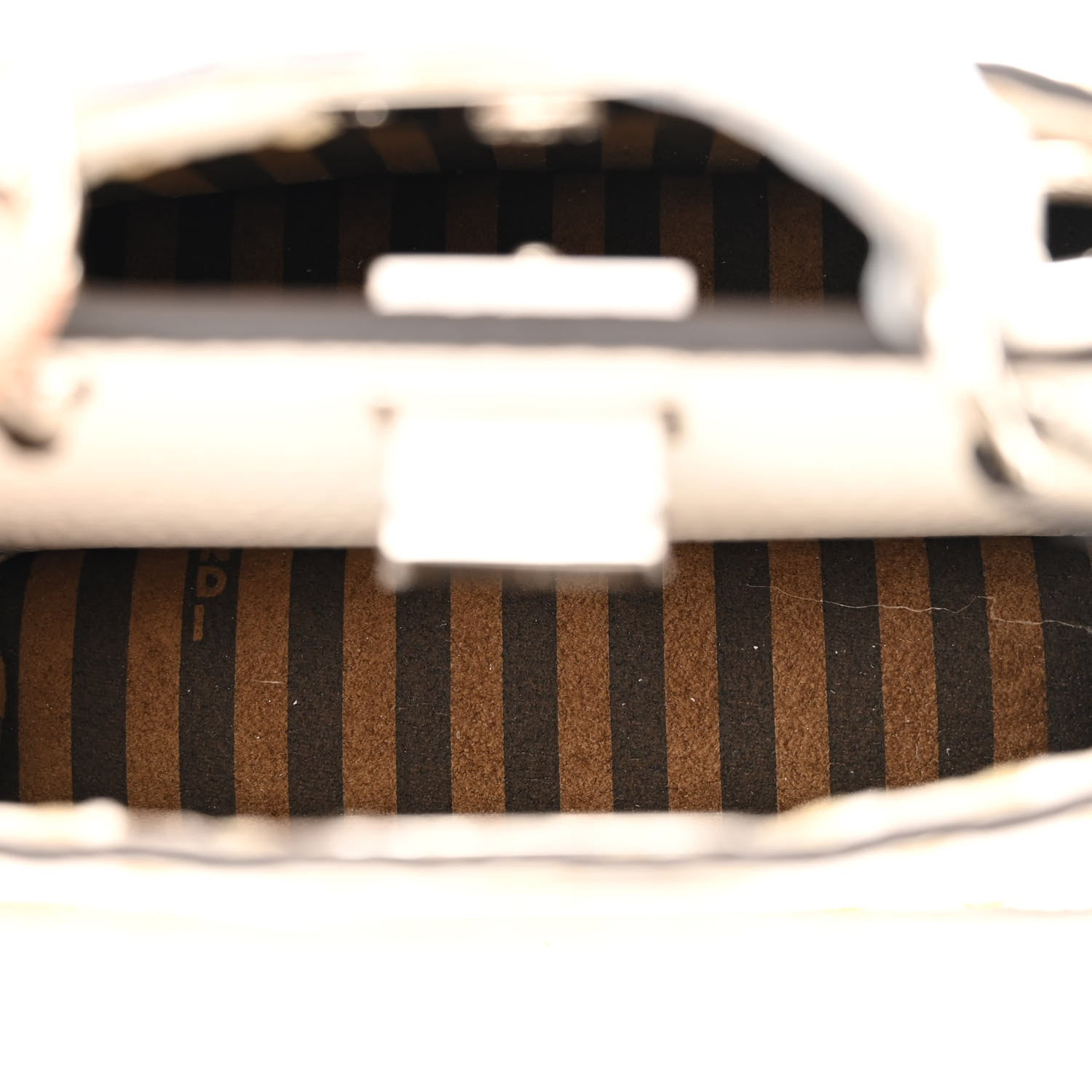 Fendi Vitello Granato Elaphe Python Embossed Sellerissima Nano Peekaboo Maxi Handle Satchel White 6 of 10