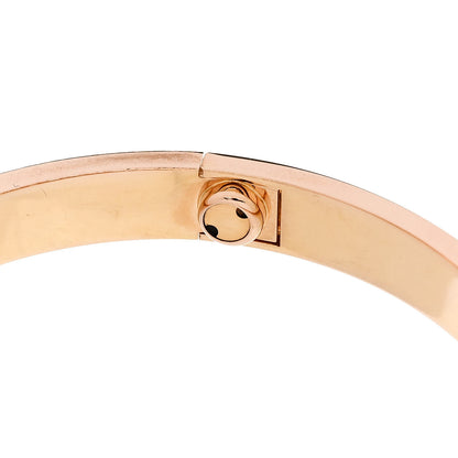 Cartier 18K Pink Gold 4 Diamond LOVE Bracelet 18 8 of 9