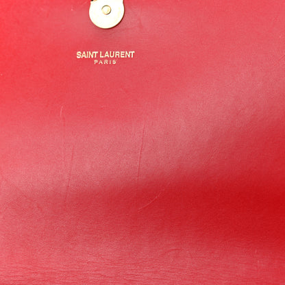 Saint Laurent Smooth Calfskin Medium Classic Monogram Kate Tassel Satchel Lipstick Red 13 of 15