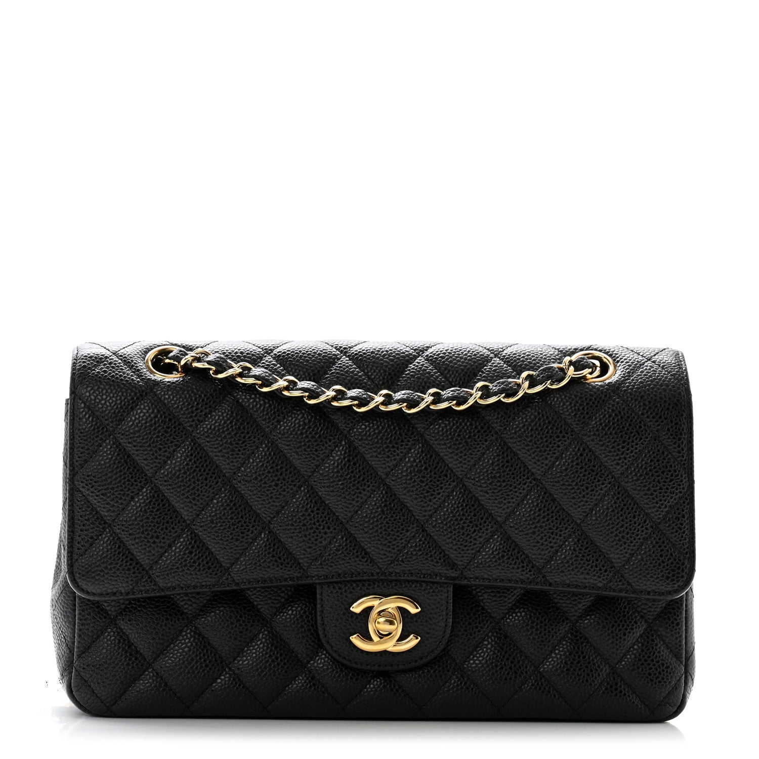 Chanel Caviar Quilted Medium Double Flap Black 1 of 11