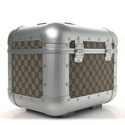 Gucci GG Supreme Monogram Aluminum Porter Beauty Case Silver 4 of 16