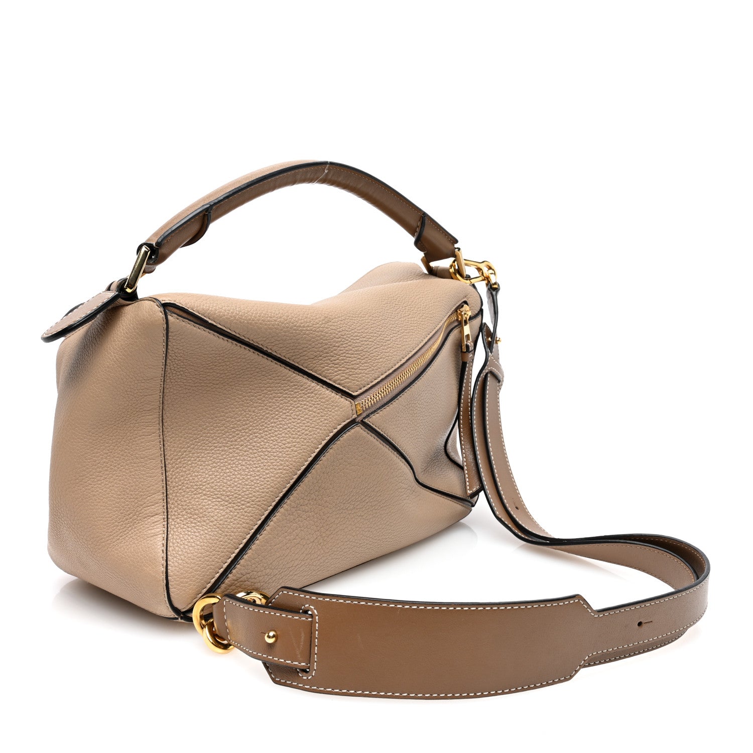 Loewe Calfskin Medium Puzzle Bag Sand Mink 3 of 10