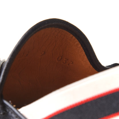 Gucci Goatskin Stripe Mens Horsebit Slingback Slippers 9 Black 8 of 11