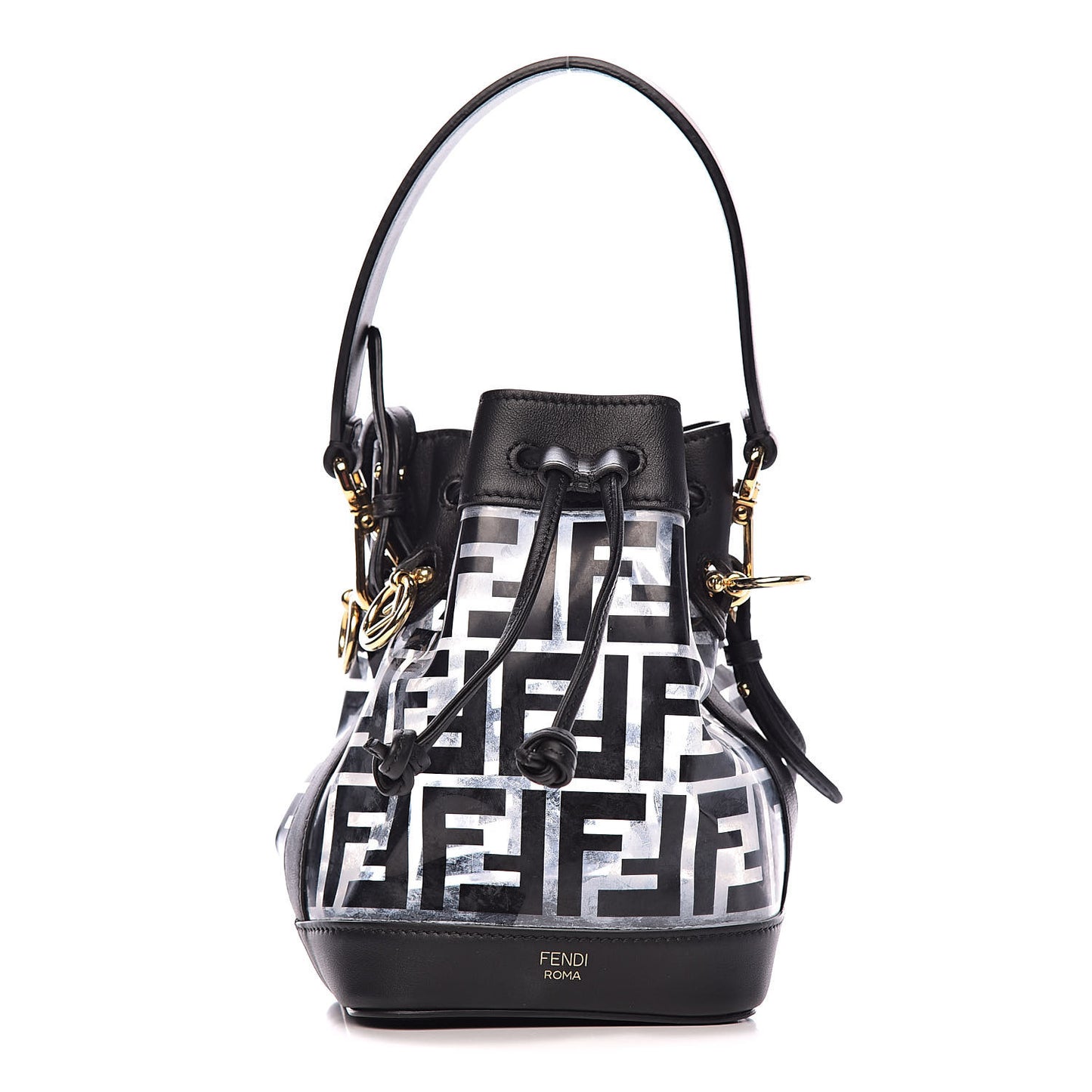 TPU FF Vitello Grace F is Fendi Mini Mon Tresor Bucket Bag Black