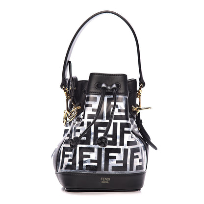 Fendi TPU FF Vitello Grace F is Fendi Mini Mon Tresor Bucket Bag Black 1 of 12