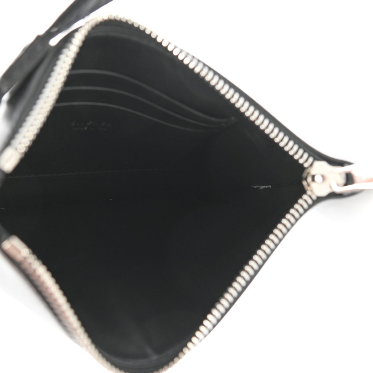 Smooth Calfskin Zip Wrislet Black