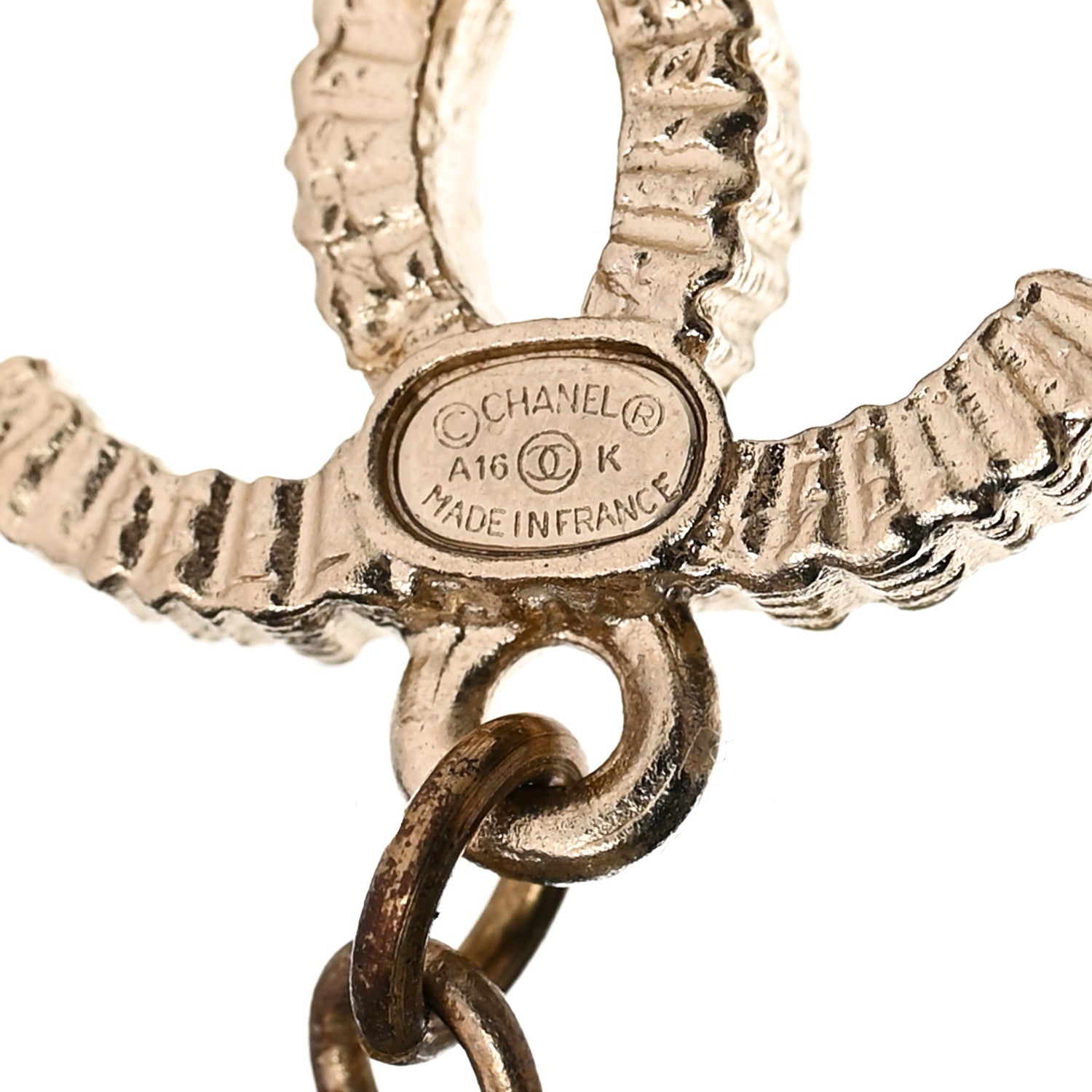 Chanel Pearl CC Drop Earrings Gold 4 of 5