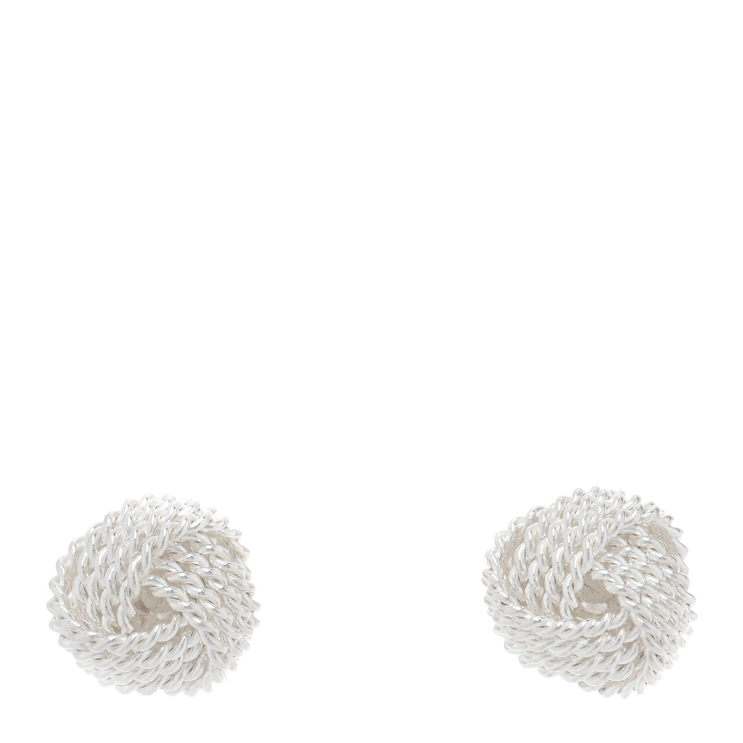 Tiffany Sterling Silver Twist Knot Earrings 1 of 4