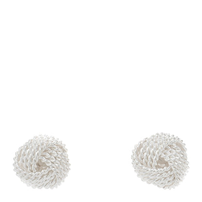 Tiffany Sterling Silver Twist Knot Earrings 1 of 4