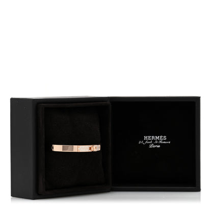 Hermes 18K Rose Gold Diamond PM Kelly Pave Bracelet SH 4 of 4
